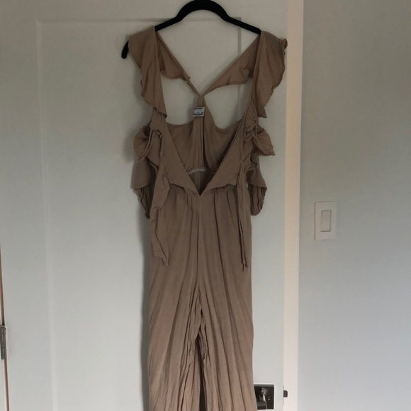 Runaway Tan Flowy Jumpsuit - Picture 1 of 2